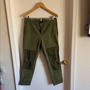 Men's Olive Green Casual Cargo Pants